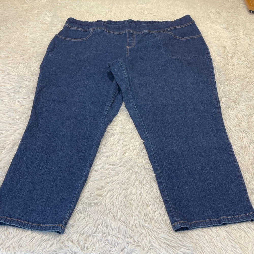 Terra & Sky Dark Blue jeans PULL ON SIZE 20-22W 2X petite